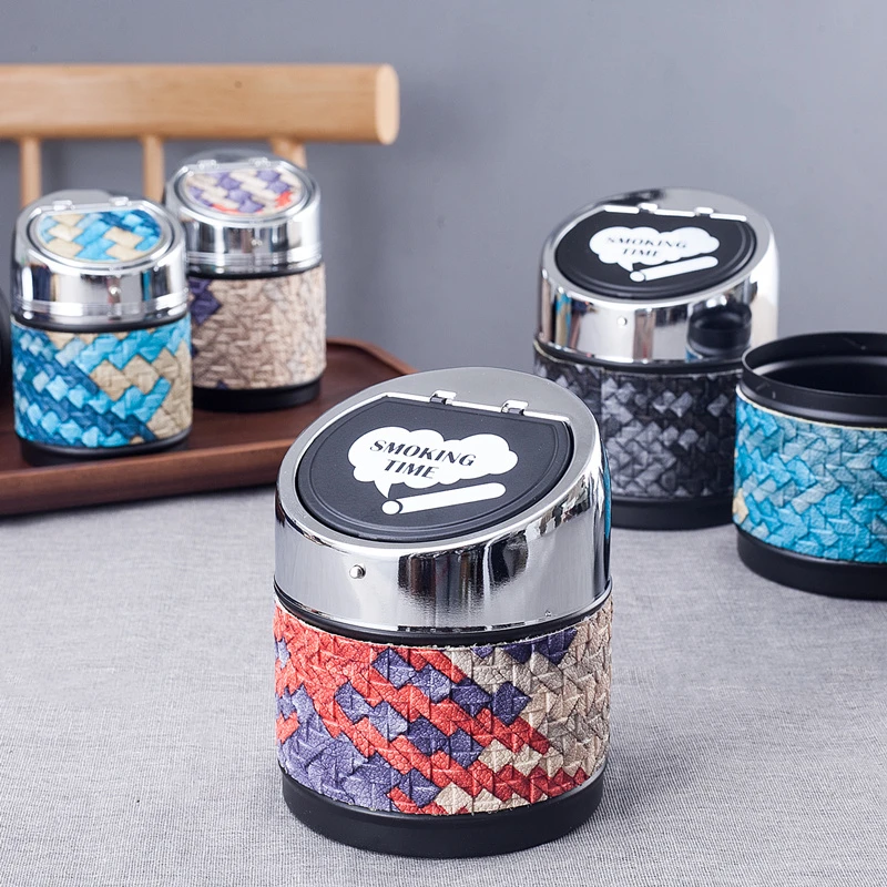 烟灰缸带盖爆款2025新款防飞灰防烟味办公室金属创意礼品生日礼物