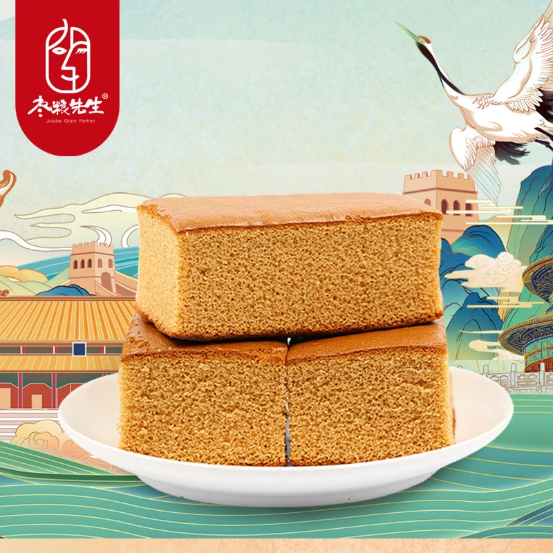 【枣粮先生】老北京风味红枣蛋糕营养早餐糕点点心休闲零食小吃660g