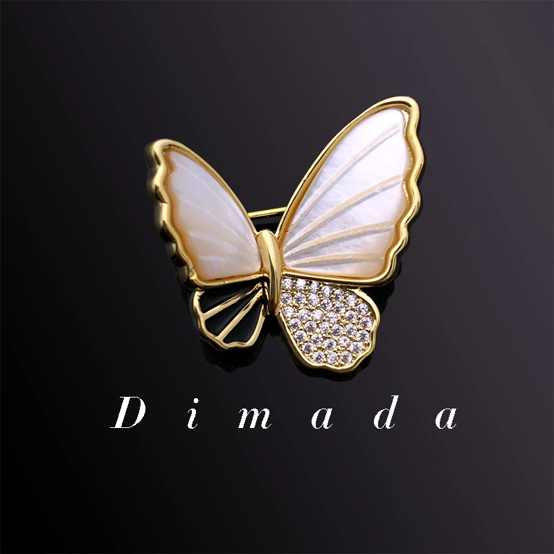 D.M.D/迪曼达 合金胸针 d101黑蝶蝴胸针女小巧百搭网红气质直播