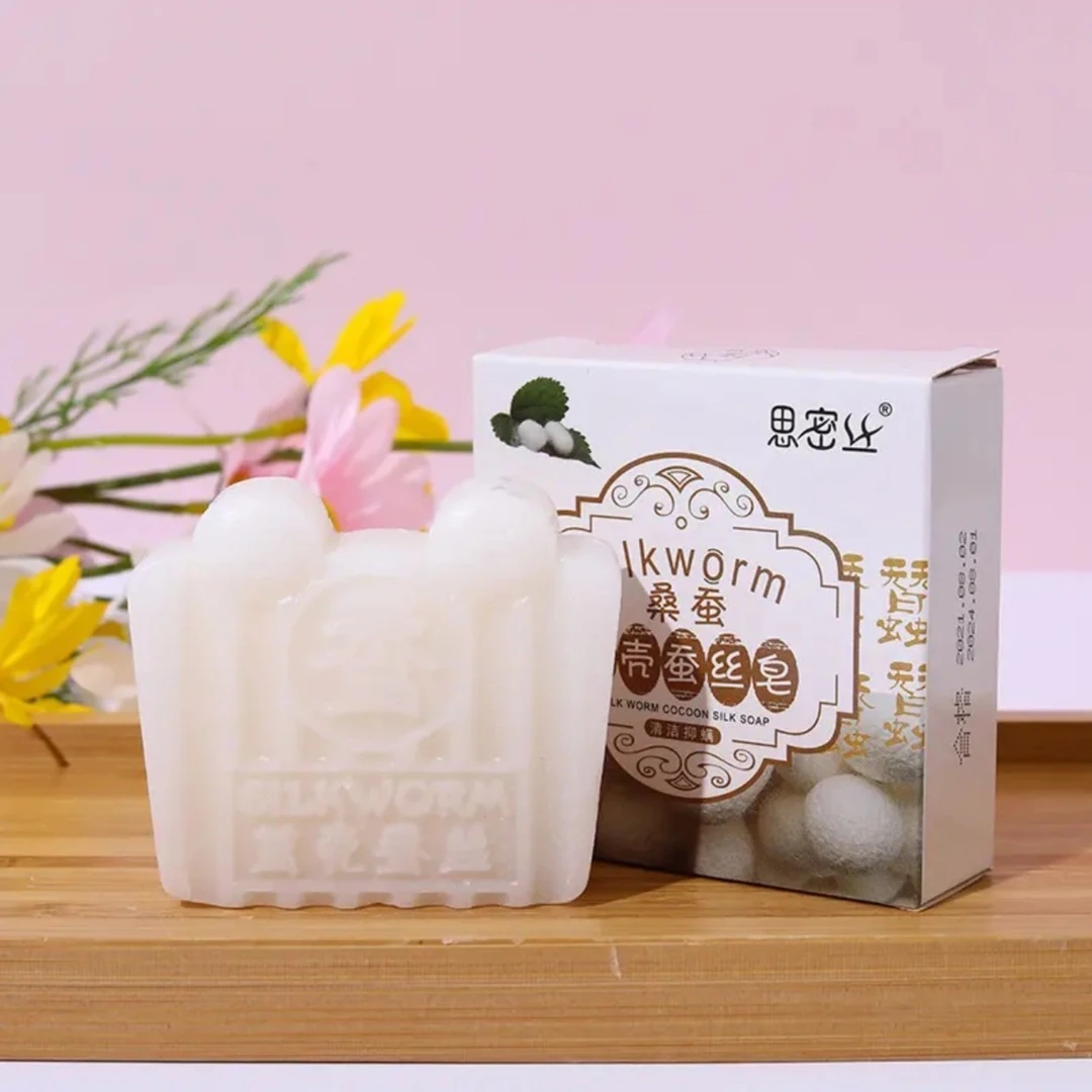 【拍一发五】茧壳蚕丝皂祛痘拉丝皂洗脸除螨沐浴香皂精油皂手工皂