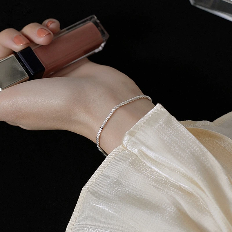 钛钢手链 时尚新款波光粼粼满天星手链轻奢气质甜美手饰小众ins