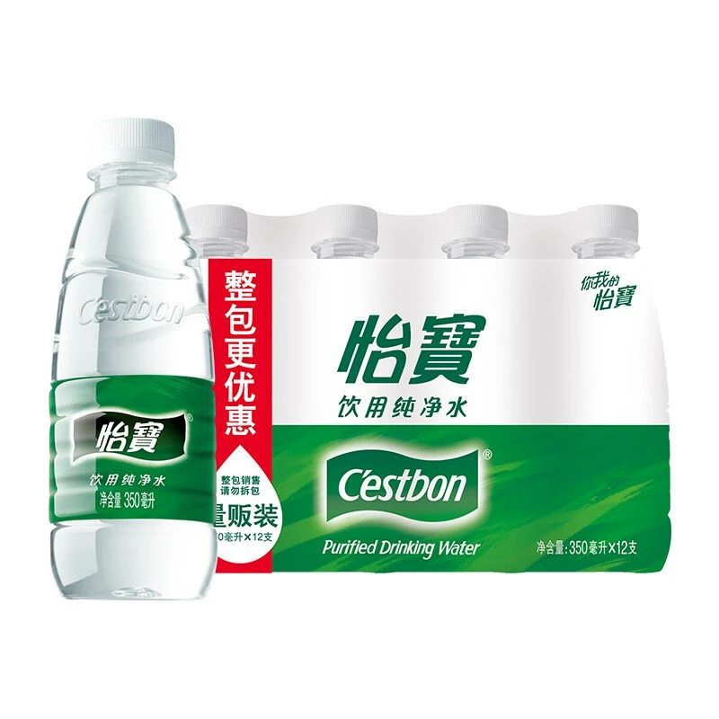 怡宝饮用纯净水350ml*12瓶/整件 非矿泉水家庭聚会迷你小瓶装