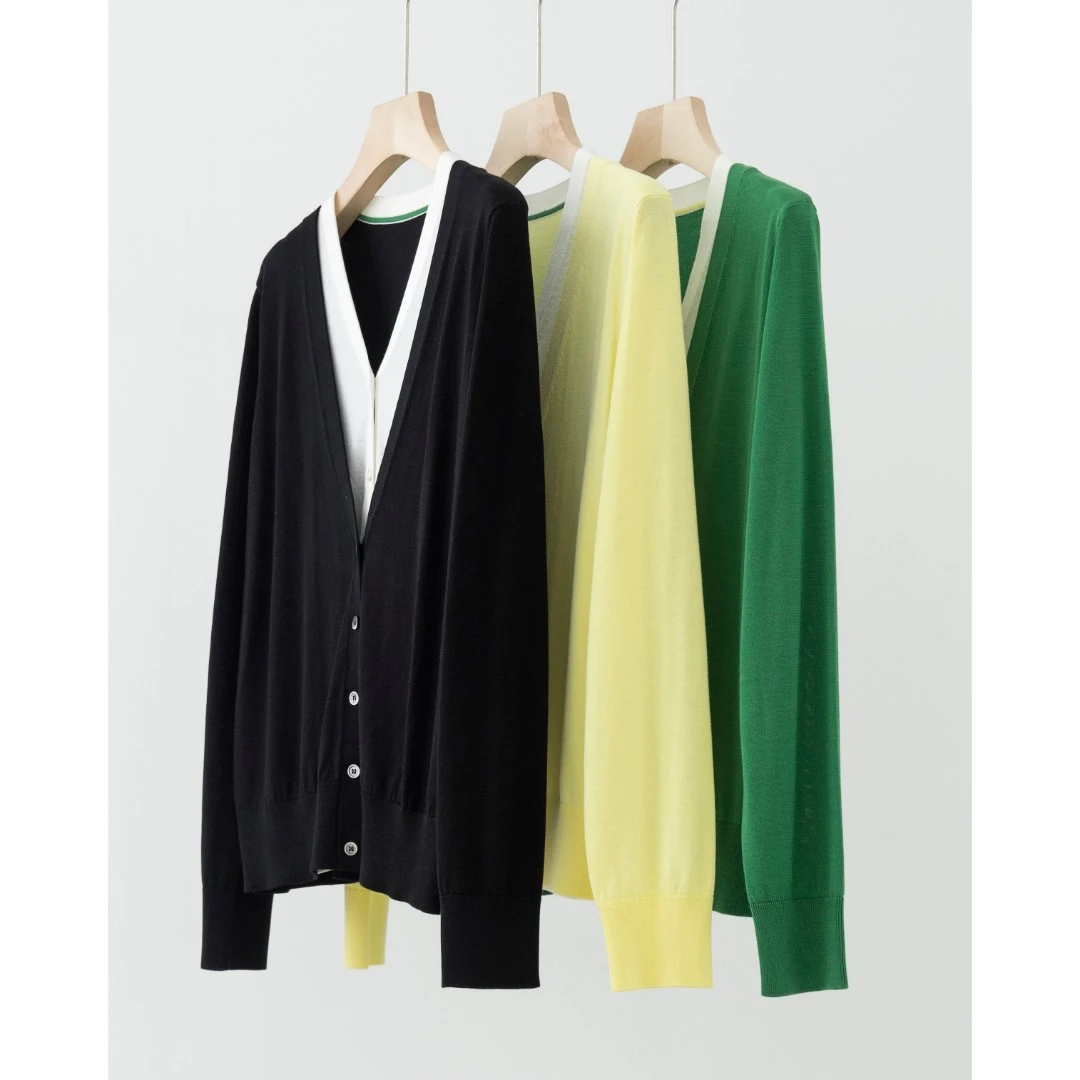 GRACE GARDEN  假两件V领针织开衫ZZS2C0524