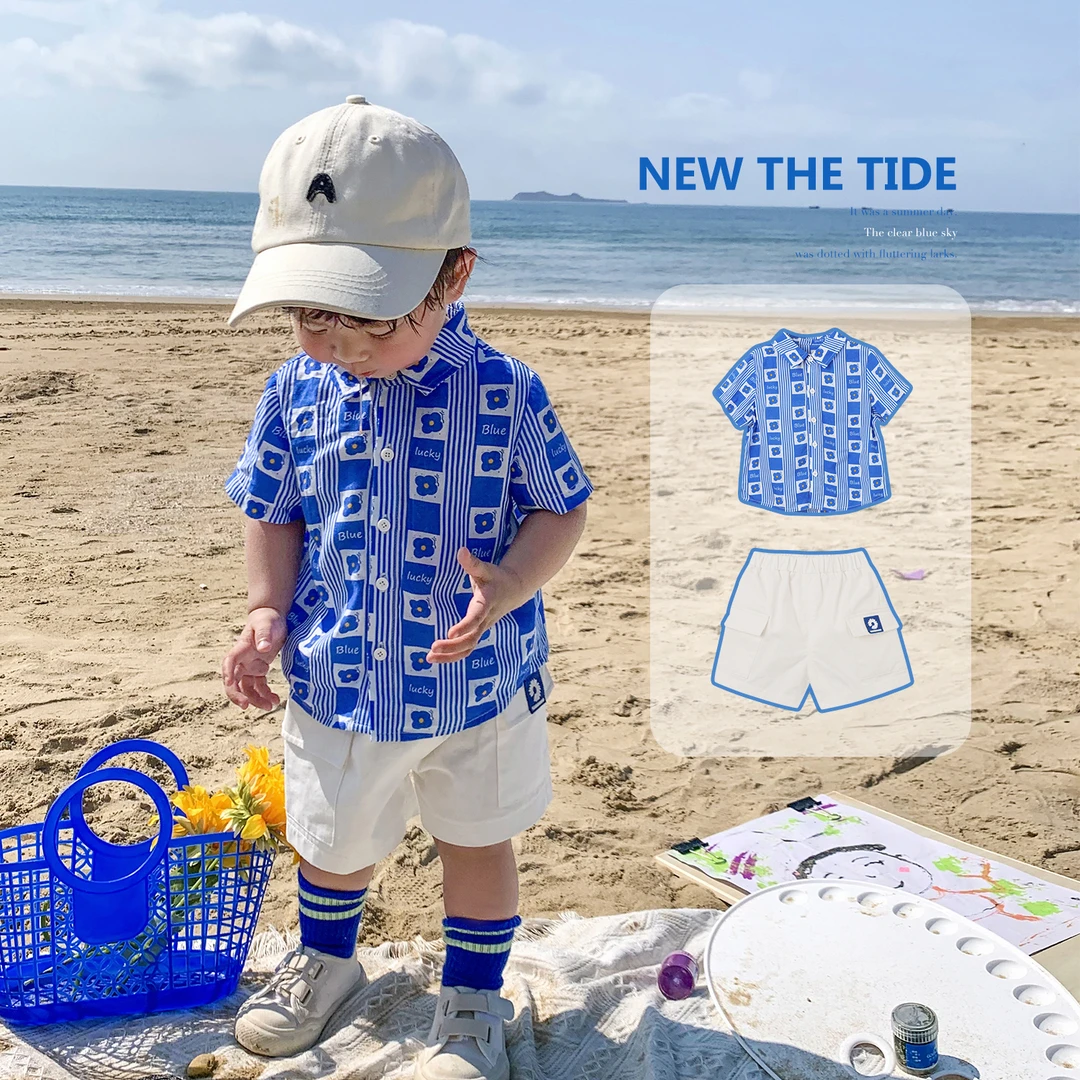 144小O爸男婴童【夏季浮力】满印衬衫 NSX216014G