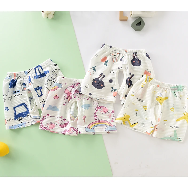 【2件装】婴幼儿短裤夏季薄款男女宝宝开档裤儿童外穿百搭五分裤