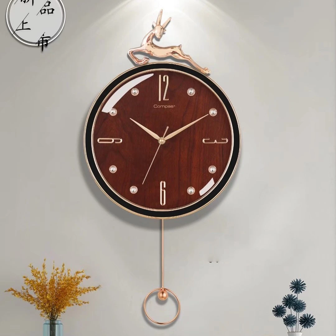 康巴丝挂钟客厅钟表北欧创意简约挂表时钟挂墙时尚石英钟家用静音