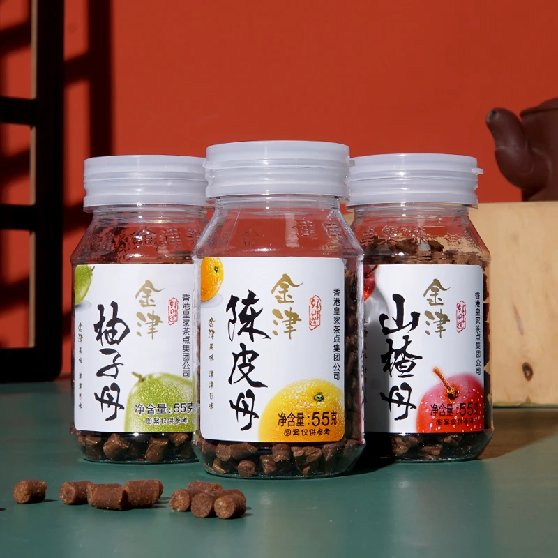 JINJIN/金津蜂蜜陈皮丹柚子丹咸金枣陈皮果丹儿童回忆零食55克/瓶