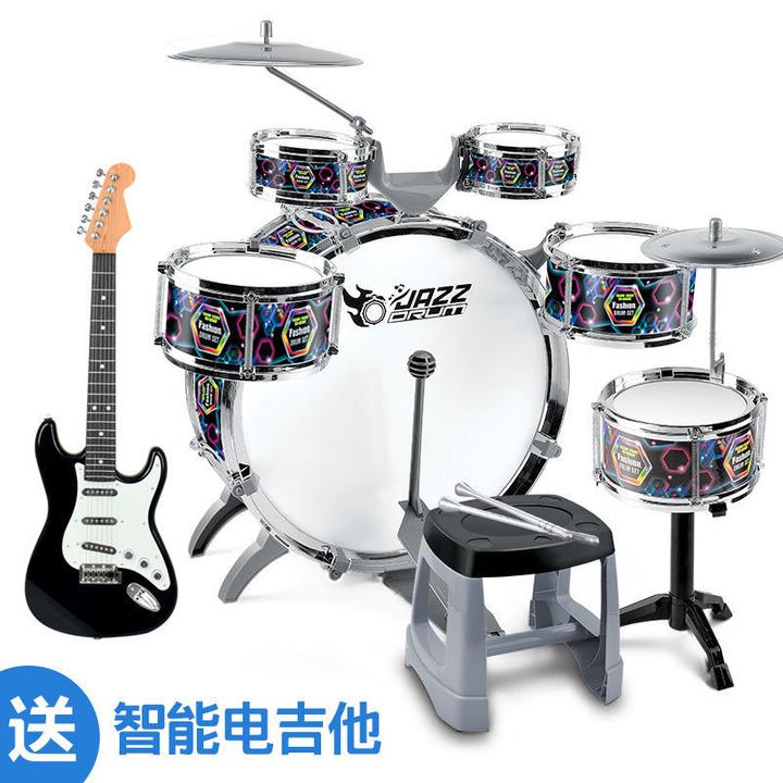 大号架子鼓 儿童初学者玩具鼓小孩宝宝爵士鼓3-6岁敲打鼓乐器吉他