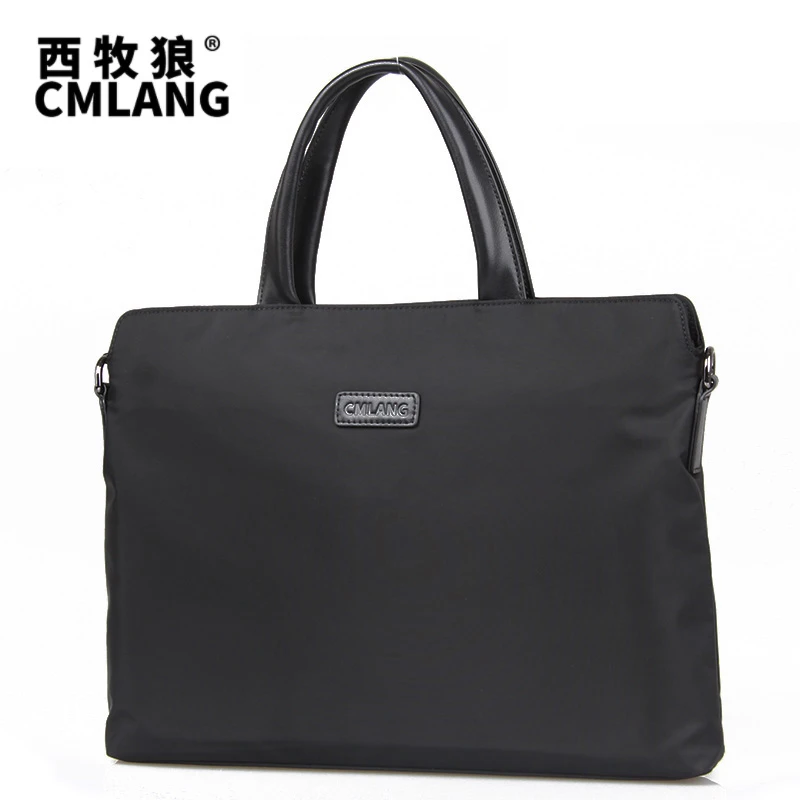 新款休闲男包帆布包男士手提包时尚斜挎包简约电脑包商务公文包横