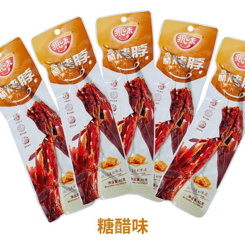 抿味40g黑鸭味烤脖糖醋香辣麻辣手撕整根鸡脖休闲零食风干非鸭脖