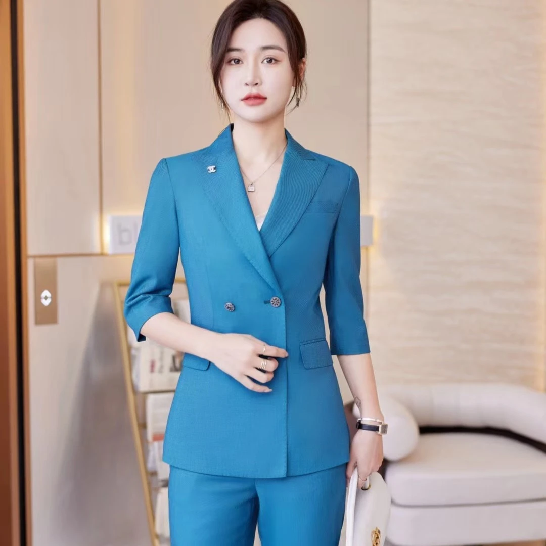9923 时尚夏季西装外套气质夏季新款职业装套装女士正装工作西服