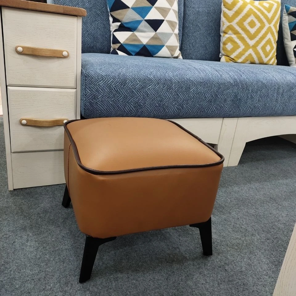 【北欧轻奢高档皮凳】美式沙发皮墩穿鞋凳家用儿童小凳客厅换鞋凳