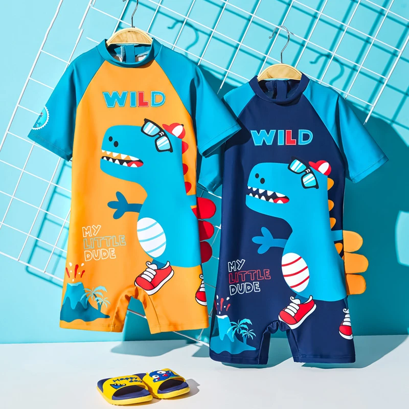 【萱萱妈婴童店】泳衣儿童连体新款男童宝宝速干游泳衣运动连体衣