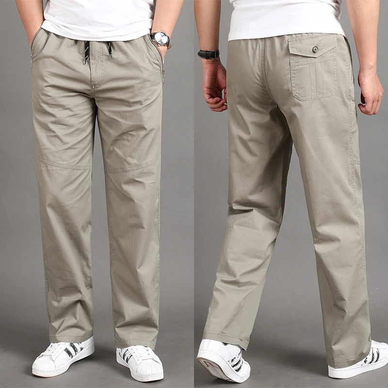 【秋季上新】大码宽松休闲直筒工装裤  拉链口袋手机防丢失