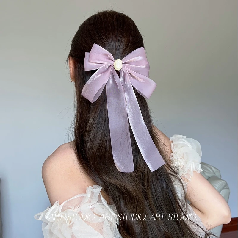 ABT STUDIO自由选择日韩百搭森系超仙蝴蝶结弹簧夹甜美仙女气质