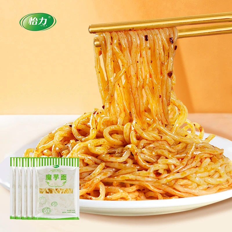 怡力 魔芋面220g5袋0脂肪低卡代餐主食魔芋饱腹抗饿减劲道凉拌面