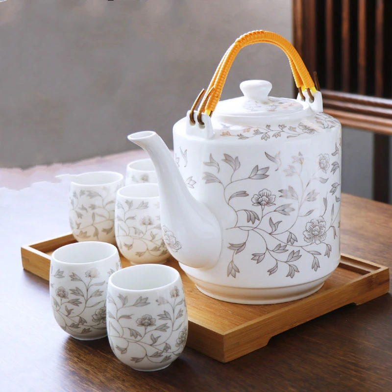 大容量家用冷水壶套装景德镇陶瓷水壶水具大号凉水壶茶具茶壶水具