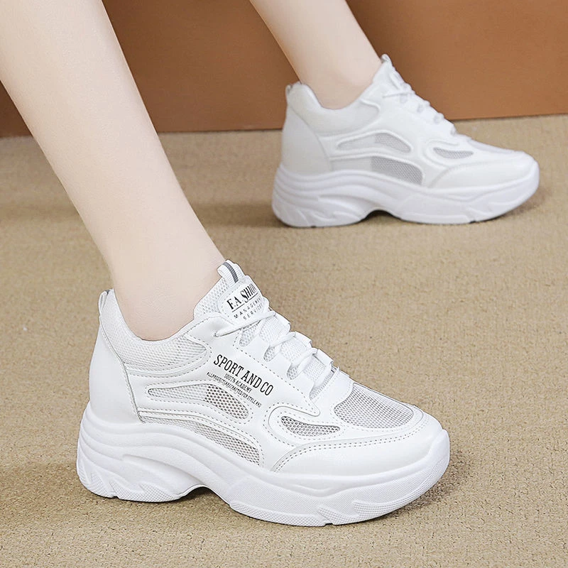 老爹鞋女春夏网面新款增高休闲百搭透气显脚小运动鞋潮ins小白鞋