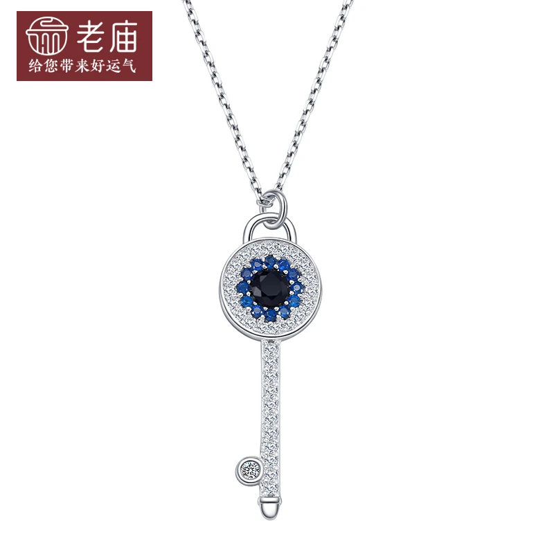 坠链均925银合成锆石 【老庙专卖店】老庙天使之眼套链
