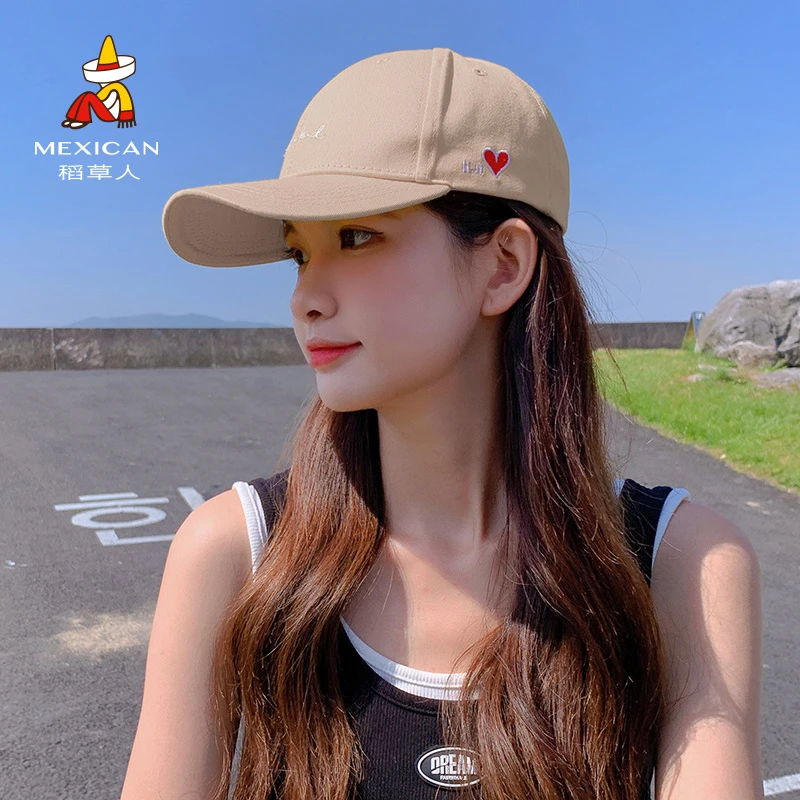 稻草人帽子女日系鸭舌帽可爱时尚ins潮牌棒球帽百搭防晒遮阳春秋