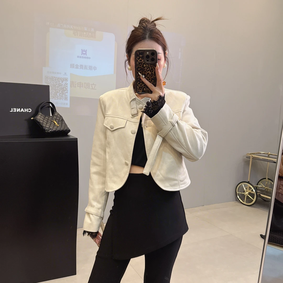 韩版东大门短款修身高级感机车气质显瘦短外套