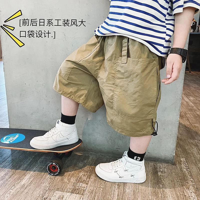 男童裤子2025夏装新款自制宽松儿童工装五分裤宝宝休闲薄运动短裤