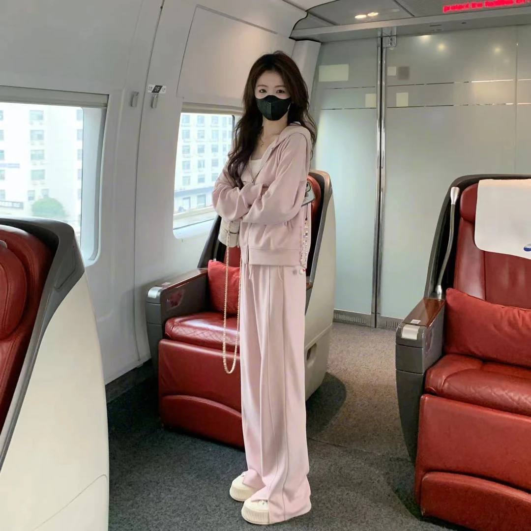 MDNW/美搭女王【天然氧吧】设计师双拉链连帽卫衣+休闲裤时尚TZ1655