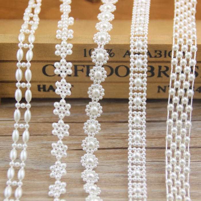 【主播推荐】DIY饰品手工服装辅料 树脂米色雪花太阳花仿珍珠链条