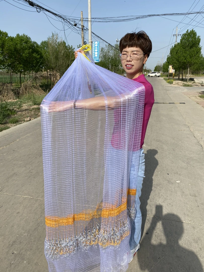 机织链子网6分网眼吊完兜3米半撒开直径5米半全网8几斤半鱼线的
