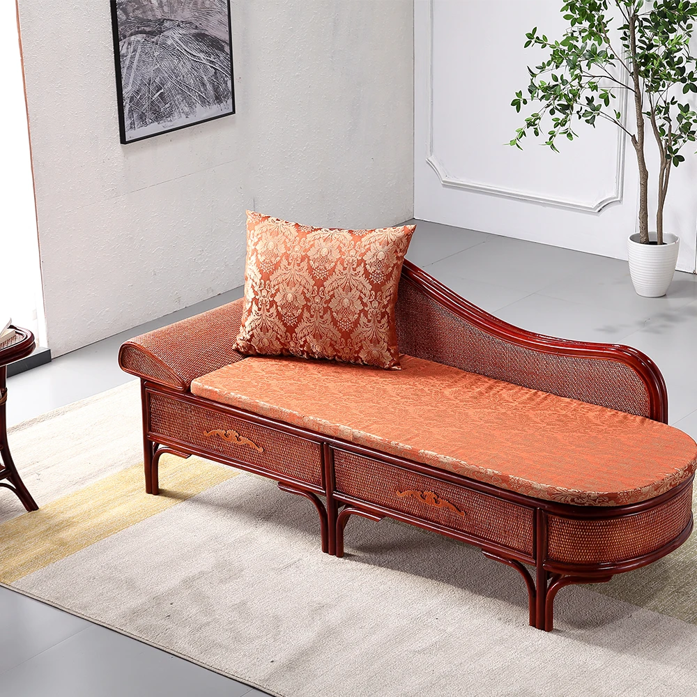 天然真藤贵妃椅床藤椅休闲椅藤沙发躺椅睡床美人塌懒人简约藤编