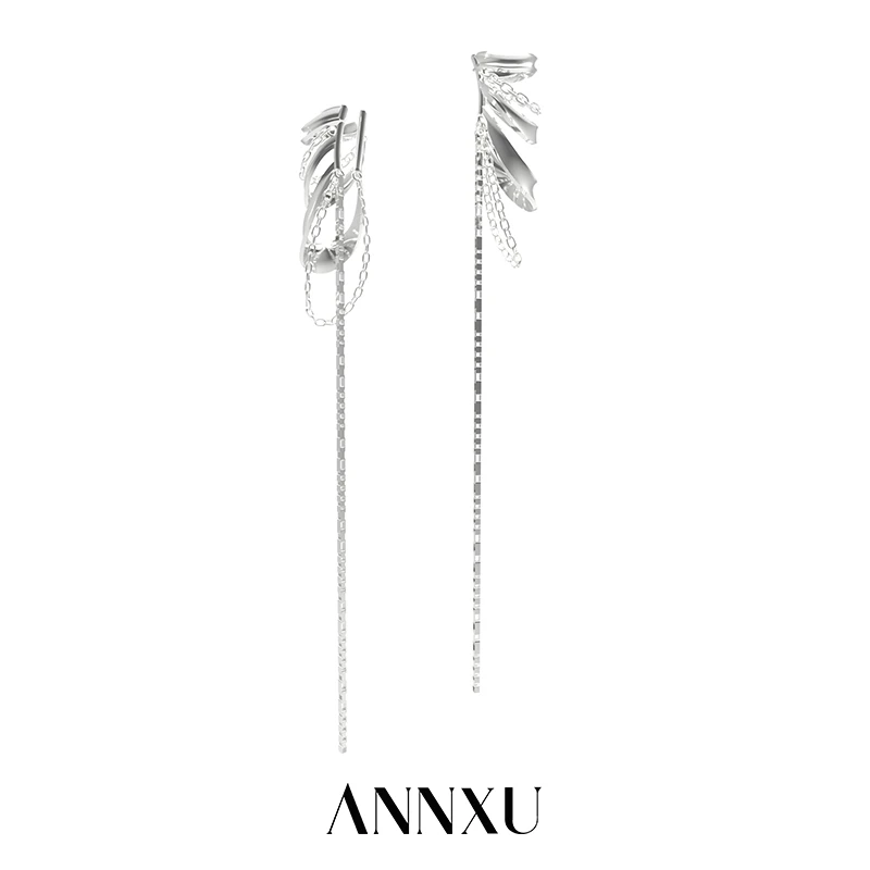 ANNXU 铜合金耳饰 设计丝带耳夹时尚简约耳饰小众