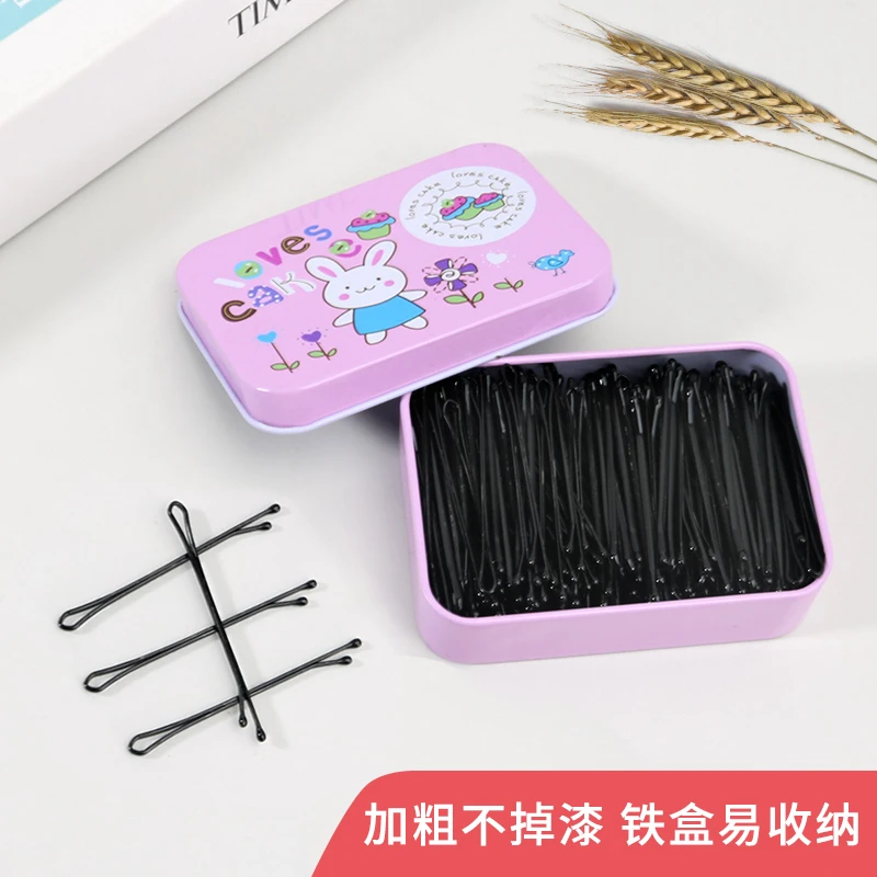 黑色发夹小夹子头饰盘发边夹少女顶夹造型固定刘海发卡碎发一字夹