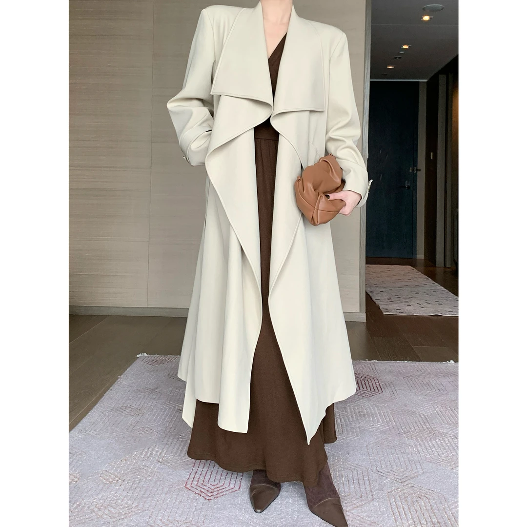 JIJINQI气质时尚休闲百搭风衣外套2024秋季设计感风衣JC08WZXL173