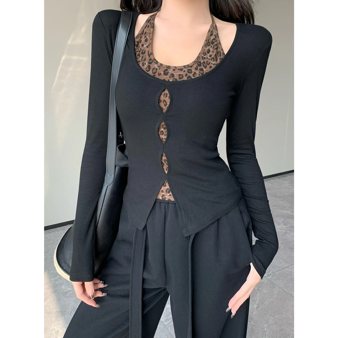 JIJINQI显瘦长袖设计感修身打底上衣秋季新款针织衫女JC09SZPT470