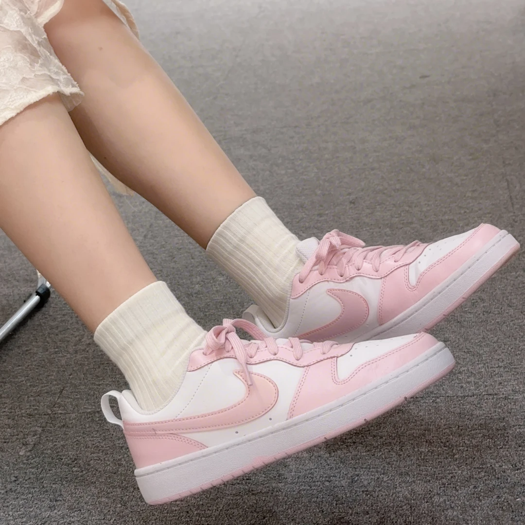 Nike耐克COURT LOW GS春夏粉樱花低帮潮流时尚休闲板鞋DQ0492-100