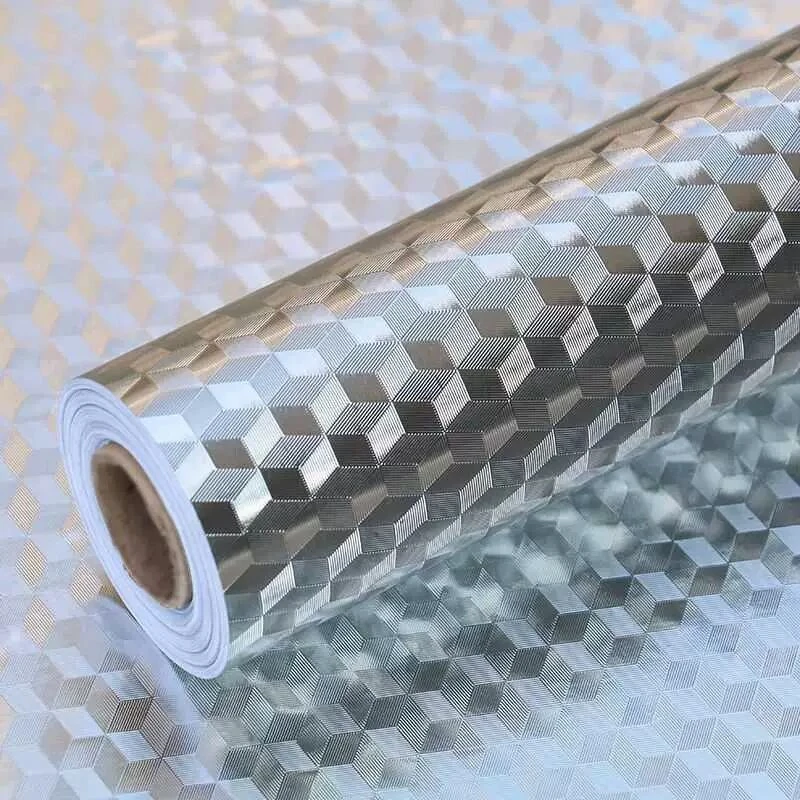 加厚厨房防油贴纸耐高温墙贴防水防潮防霉墙纸自粘台面柜子铝箔纸