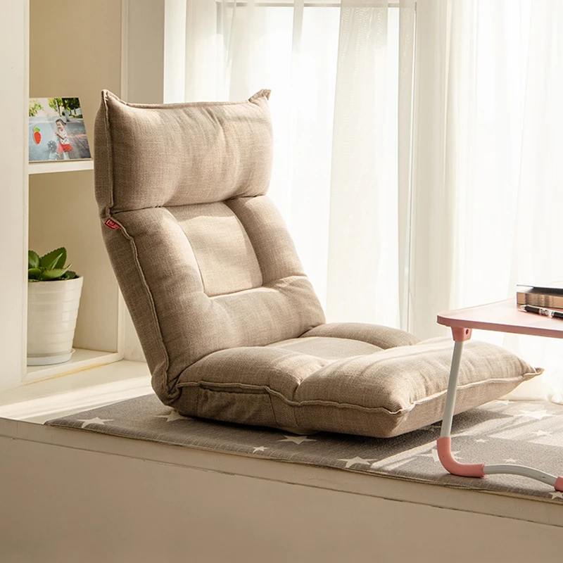 懒人沙发榻榻米座椅折叠单人小沙发床上日式卧室阳台飘窗靠背椅子