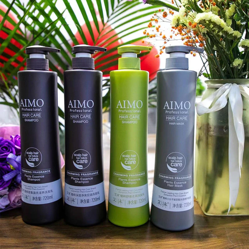 艾沫AIMO烫染受损修护洗发水乳柔顺滋养止痒留香小分子发膜720ML