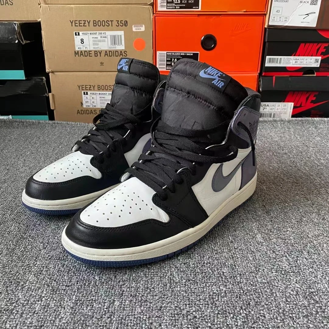 AIR JORDAN44.5码AJ1 贪玩蓝月球鞋无原盒好橙色公价4299