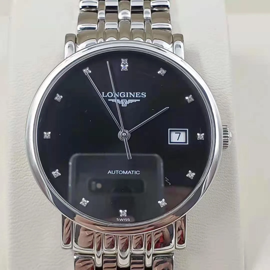 95新 Longines/浪琴 浪琴博雅L4.810.4.57.6/带钻/37/单