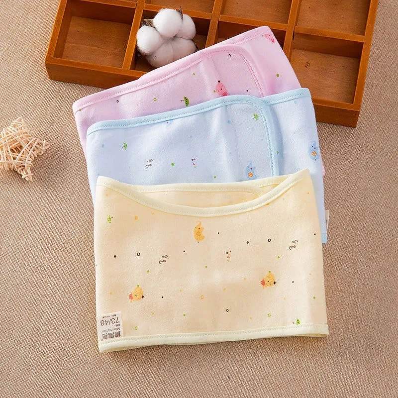 纯棉双层婴儿护肚围宝宝护脐带小孩睡觉春秋季防着凉新生儿肚脐围