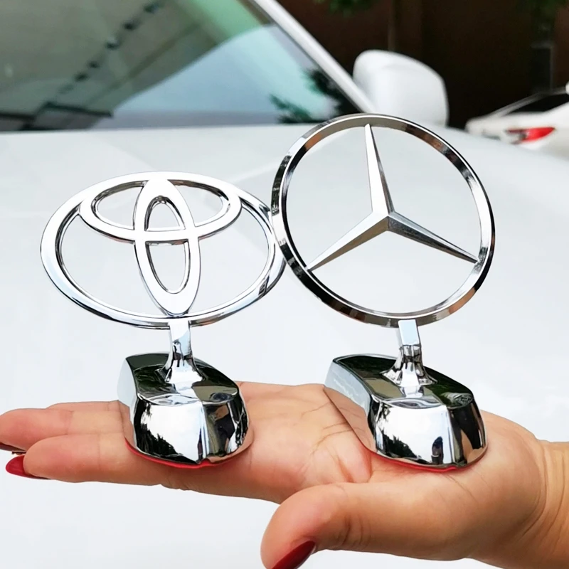 汽车车头立标银色白色车标金属车头标志立标改装装饰立体车标