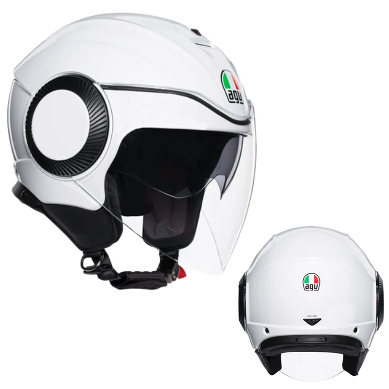AGV ORBYT头盔半盔摩托车头盔男女双镜片机车赛车四季