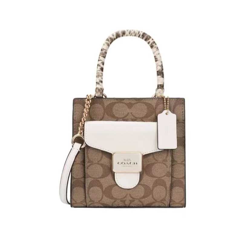 COACH/蔻驰 经典标志咖色迷你PEPPER斜挎包95949（17x17x7.5）