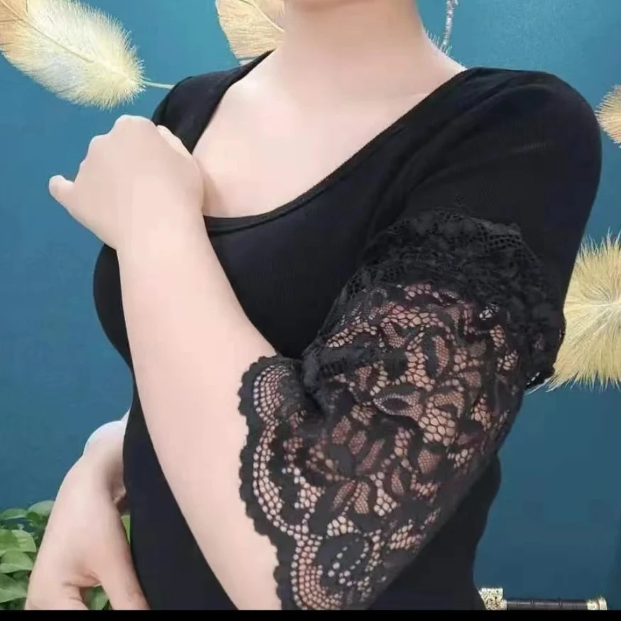 多功能新款假袖子防嗮袖子时尚百搭蕾丝袖子