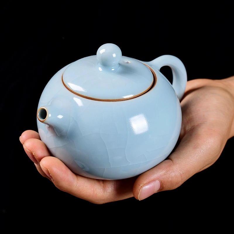 六晋五大名窑西施壶家用功夫茶具茶壶单壶开片可养汝窑官窑钧窑