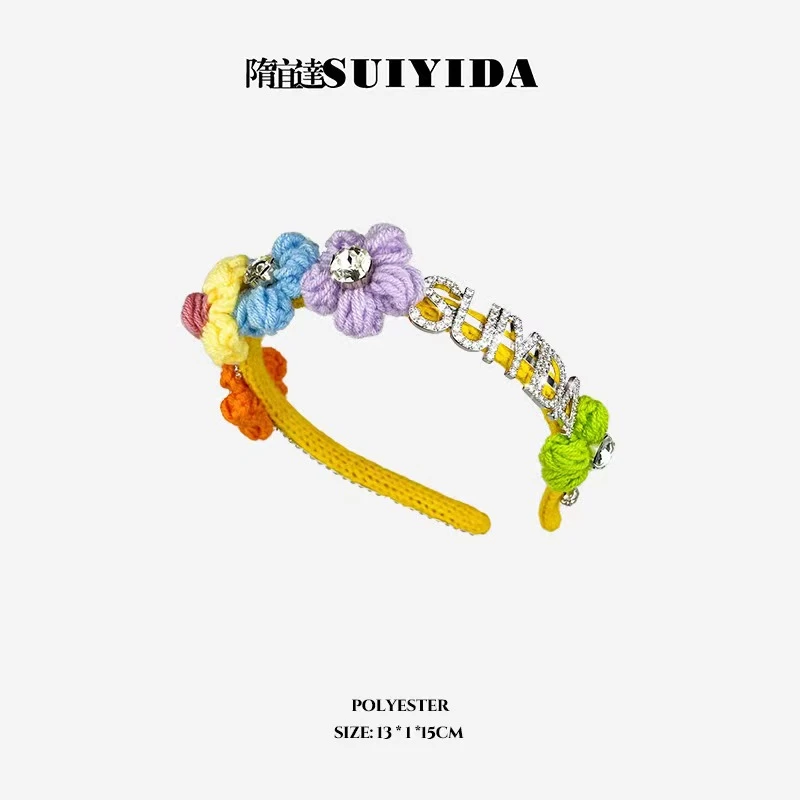 SUIYIDA/隋宜达 非金属布艺发饰 花钻发箍时尚显白女春夏新款