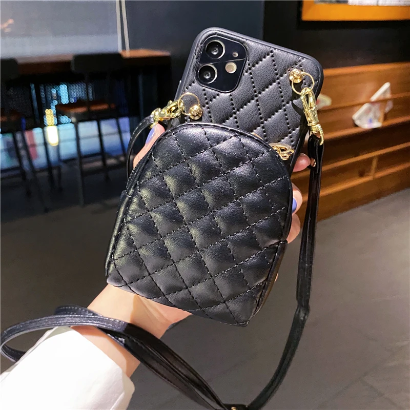 guyo适用于零钱包苹果16Promax斜挎绳手机壳15Pro背带14插卡背包