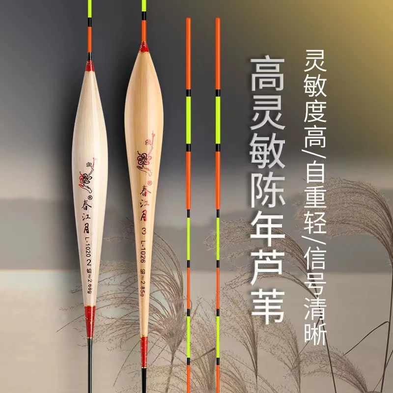 手工芦苇浮漂高灵敏轻口鲤鱼鲫鱼漂加粗醒目底钓混养黑坑浮标抗风