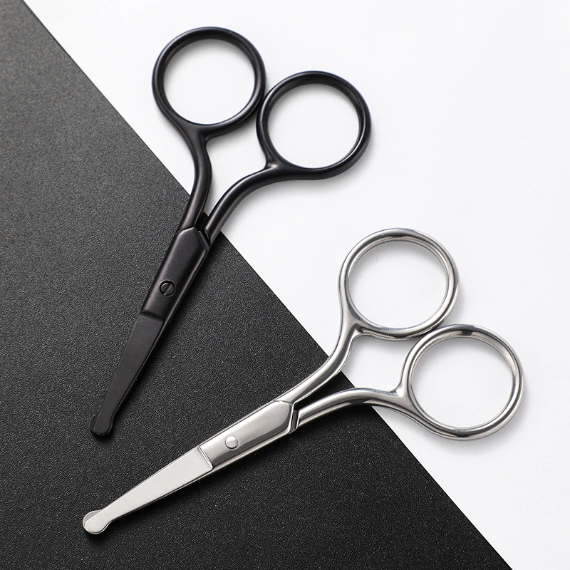 鼻毛剪修剪器家用男士圆头不锈钢剃去鼻孔清理手动小剪刀女用修鼻